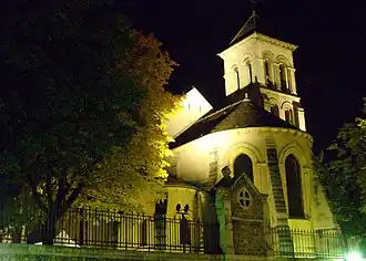 Pohled na kostel v noci