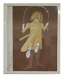 Dívka skákající přes švihadlo, štětec a akvarelové barvy na papíře. Obraz koupilo v roce 1978 Museum Boymans van Beuningen. Akvarel byl navržen jako reliéf stěny v roce 1976 pro prázdnou zeď staré policejní stanice na Haagseveeru. Zeď byla zbořena v říjnu 1988. Nástěnná malba byla nahrazena na stěně Ooghuis, části rotterdamské oční nemocnice na rohu Blekerstraat-Schiedamse.