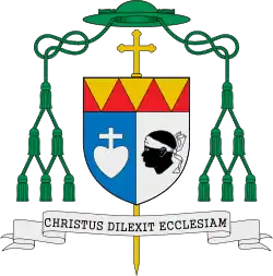 Znak Monsignore de Germay jako biskupa ajaccijského