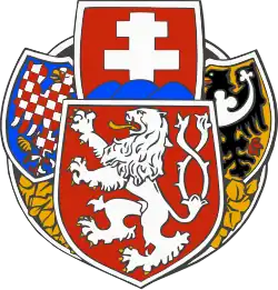 Znak používaný československými legionáři na pokrývkách hlavy od roku 1918, tzv. sdružený znak legií.