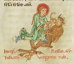 Svatá Juliana svazuje ďábla