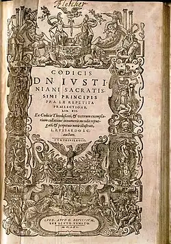 Codex Iustinianus, Lyon 1556