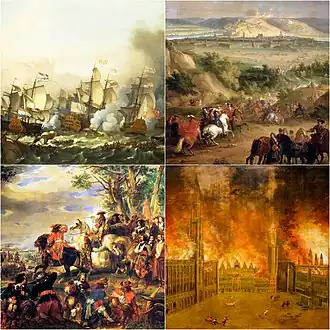 Koláž obrazů k Devítileté válce