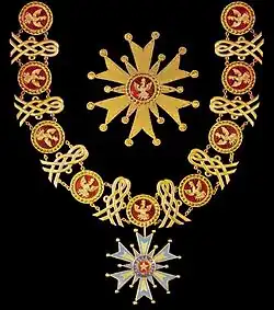 Insignie třídy velkokříže s řetězem