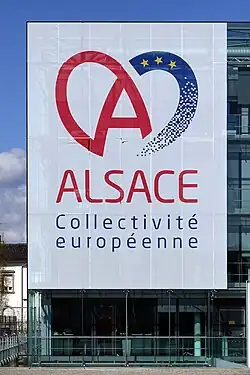 Logo Collectivité européenne d'Alsace v Colmaru (Haut-Rhin, Francie)