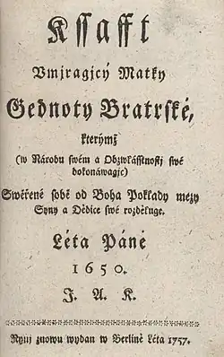 Titulní strana vydání z roku 1757