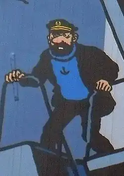 Kapitán Haddock na schodišti