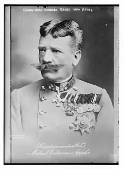 Michael von Appel jako c. k. polní podmaršál (1910, sbírky Kongresové knihovny, USA)