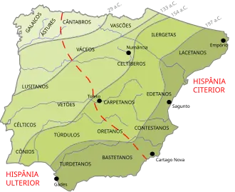 Průběh dobývání Iberského poloostrova Římany