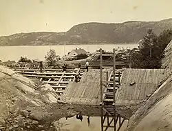 Stavba přehrady, Tadoussac, Québec