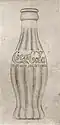 Původní designová láhev na Coca-Colu, Earl R. Dean, 1915