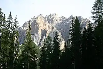 Cunturinesspitze - pohled od jihu