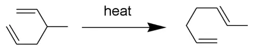 Copeův přesmyk u 3-methyl-hexa-1,5-dienu