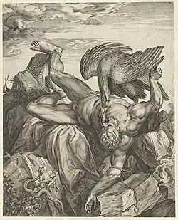 Cornelis Cort Tityus (Prometheus), 1566, podle Tiziana