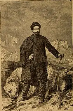 Hrabě Johann Nepomuk Wilczek, zakladatel spolku „Niederösterreichischer Jagdschutzverein”, na rakousko-uherské polární expedici r. 1874 (Nova Zembla / Nová země)