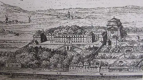 Pohled na klášter kolem roku 1774