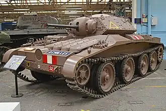 Tank Covenanter Mk.III „Achilles“ vystavený v Tankovém muzeu v Bovingtonu