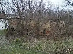 Ruina hlavní budovy usedlosti Panenská (čp. 123) od jihu (foto 2024) (pro srovnání foto z Památkového katalogu ještě se střechou