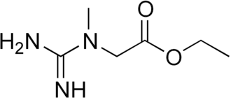 Strukturní vzorec ethylesteru kreatinu