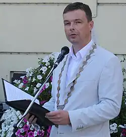 Ivo Uher při oslavách vstupu města Třebíče do UNESCO v roce 2009