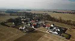 Letecký pohled na Caseritz