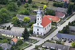 Letecký pohled na Csajág