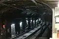 Tunel linky 1 směrem do stanice Alvarado s odbočkou do depa (vlevo)