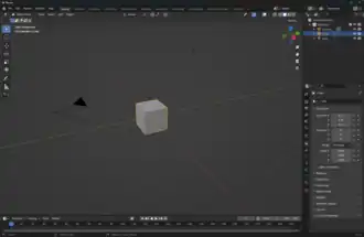 Základní rozvržení uživatelského prostředí v programu Blender verze 3.6.2