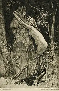 Starý faun rozm: 13,49x,9,05 cm technika: lept umístění: Los Angeles County Museum of Art, USA