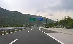 Označení exitu na Bisko na dálnici A1