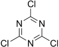 Strukturní vzorec trichlortriazinu