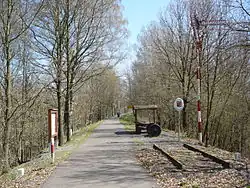 Cyklostezka v místě hranic s Německem