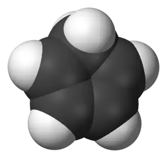 Model molekuly cyklopentadienu
