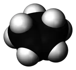 kalotový model molekuly