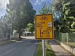 Začátek trasy v Horních Počernicích