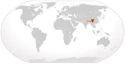 Rozšíření pandy červené.