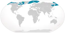 Areál rozšíření velryby grónské