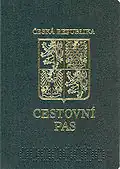 Titulní strana cestovního pasu vzor 2007