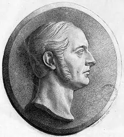 Medaile s portrétem skladatele, Francisque Duret (1804-1865)