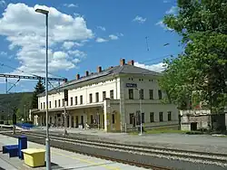 Staniční budova tzv. Horního nádraží (rok 2024)