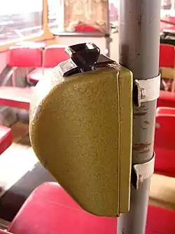 Mechanický označovač v Praze, typický pro MHD většiny Čech