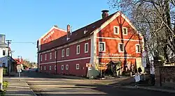 Pohled na krčmu a pivovar