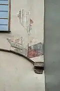 Detaily torza fresek na domě Neumannova 148