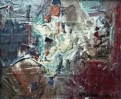 Dům radosti Chaima Dawida, 1989, olej a koláž