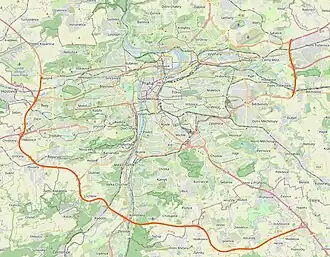 Dálnice D0 na mapě.