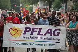 Členové PFLAG na průvodu ve Washingtonu v roce 2010