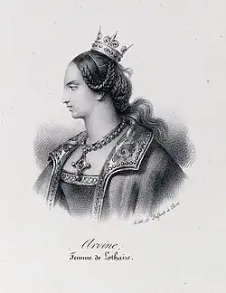 imaginary portrait of Emma of Italy, wife of King Lothair of France