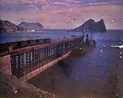 Panoramatický pohled na molo El Hornillo, Águilas, 1908