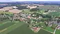 Letecký pohled na obec