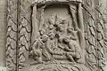 Detail reliéfu kazatelny s Narozením Páně